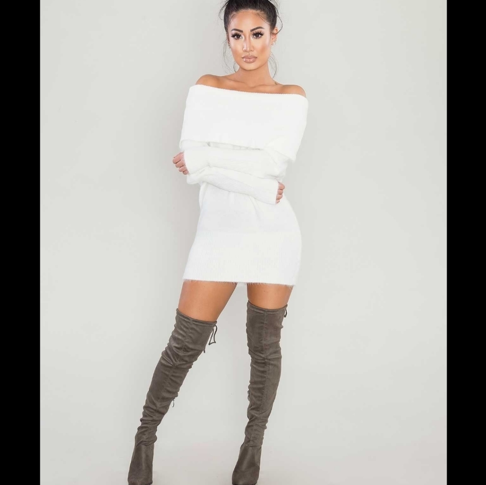White Sweater Dress
